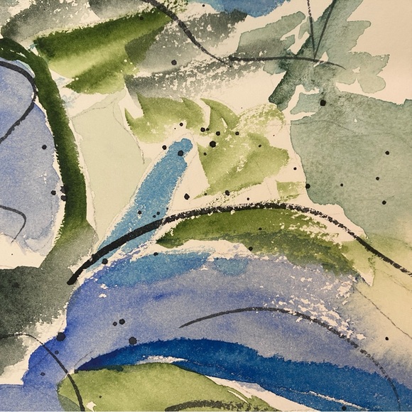 Semi Abstract Tropical Botanical Original Art Watercolor Painting - Picture 7 of 11